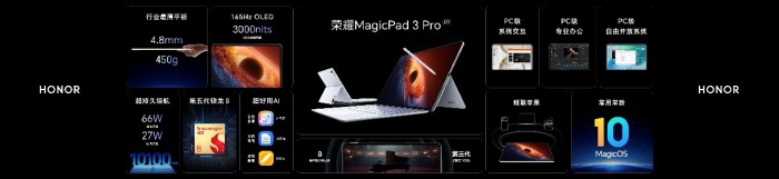 行业首款安卓Linux双系统平板 荣耀MagicPad3 Pro 12.3旗舰平板重磅登场